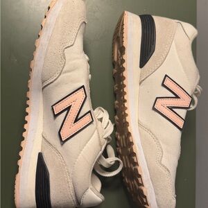 New Balance Beige and Light Pink Sneakers